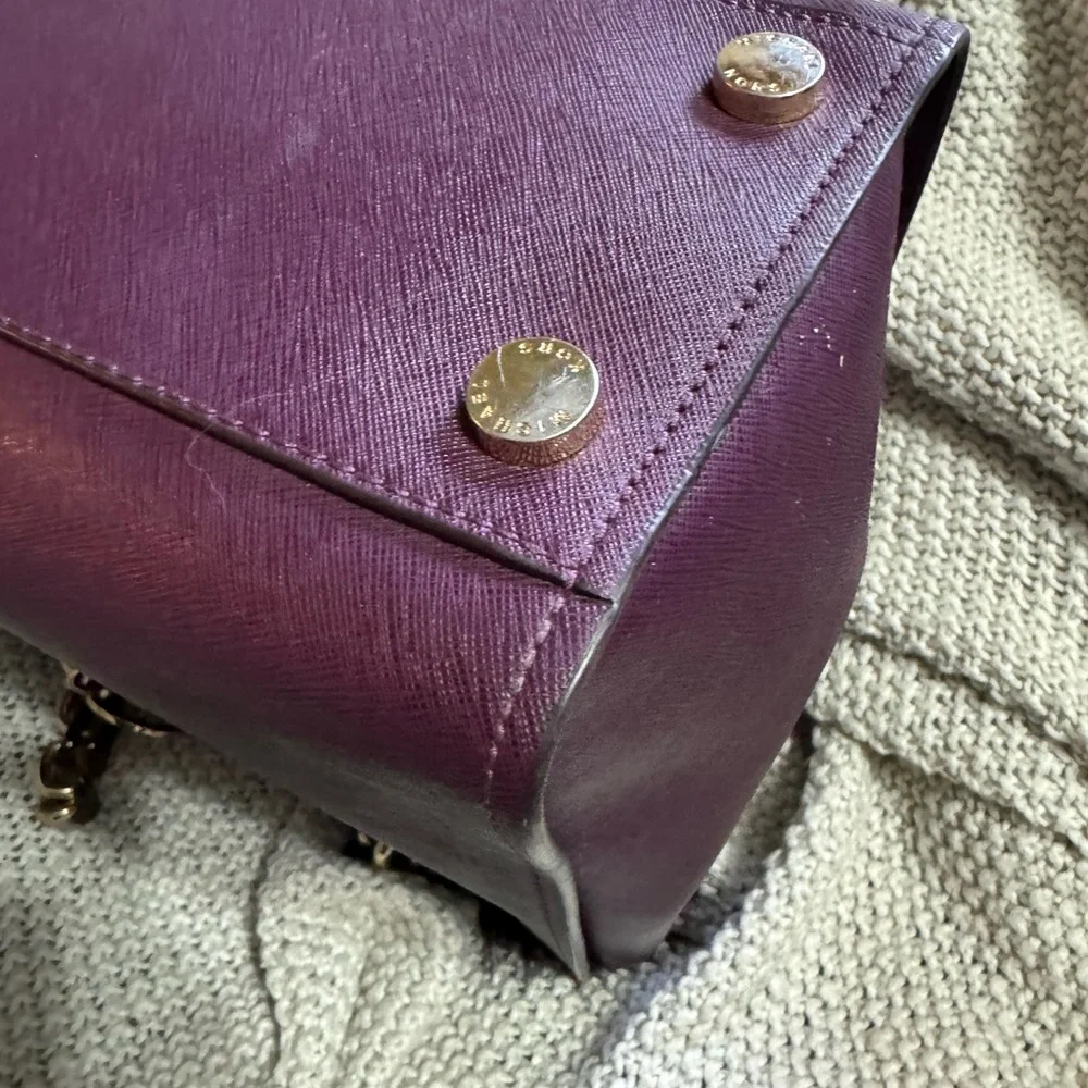 Michael Kors Purple Leather‎ Sofia Tote